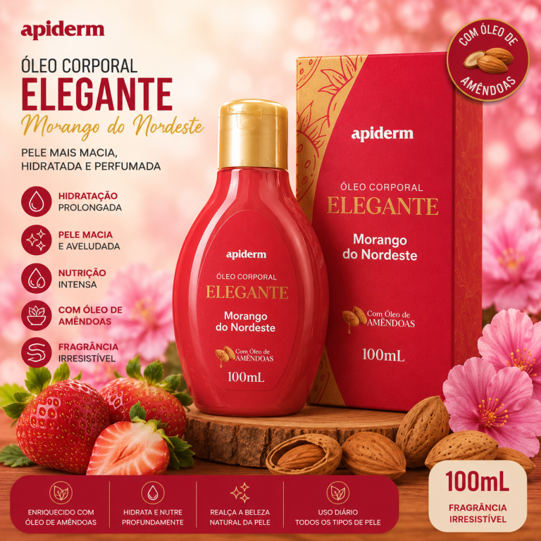ÓLEO CORPORAL ELEGANTE MORANDO DO NORDESTE APINIL 100 ML