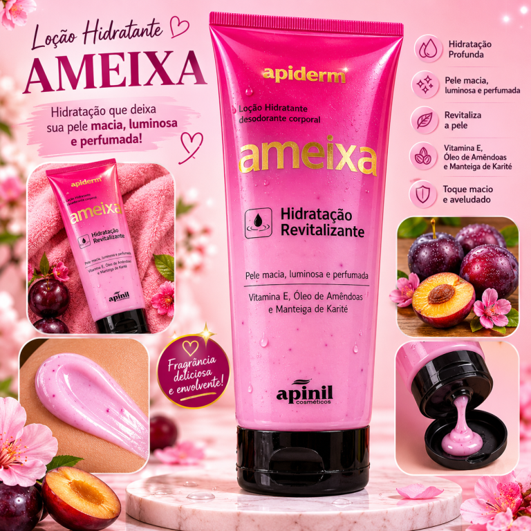 LOÇÃO HIDRATANTE CORPORAL AMEIXA APINIL 190G