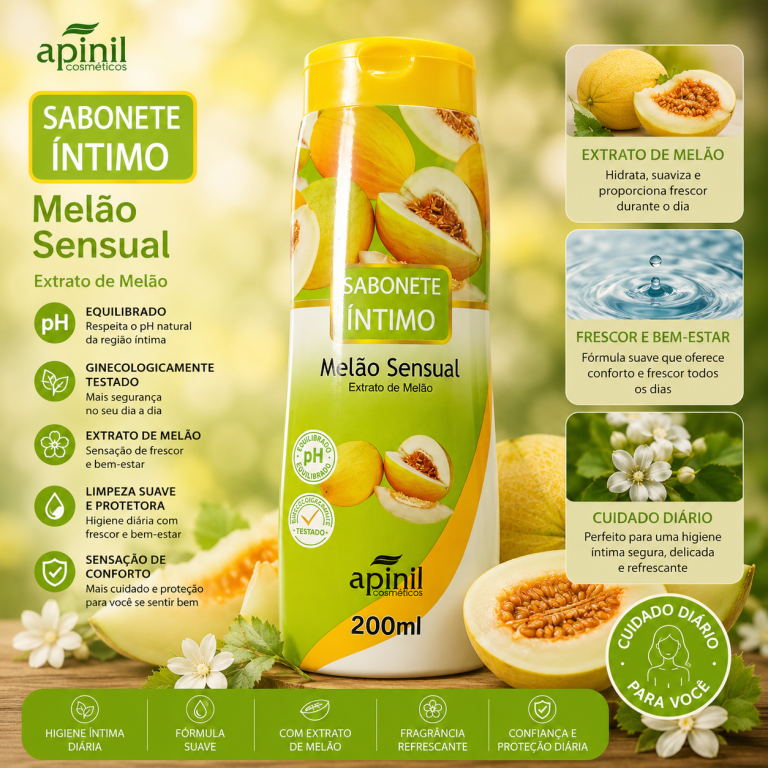SABONETE ÍNTIMO MELÃO SENSUAL APINIL 200 ML