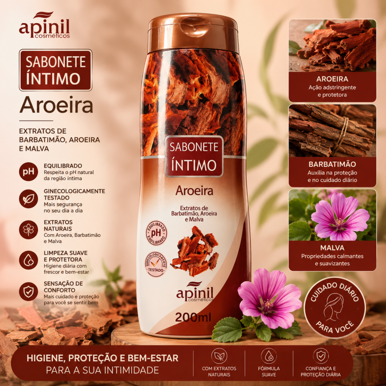 SABONETE ÍNTIMO AROEIRA APINIL 200 ML