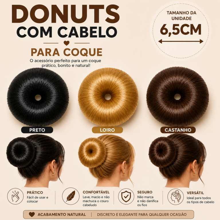 DONUTS ESPONJA COM FORMA DE CABELO 6,5 CM