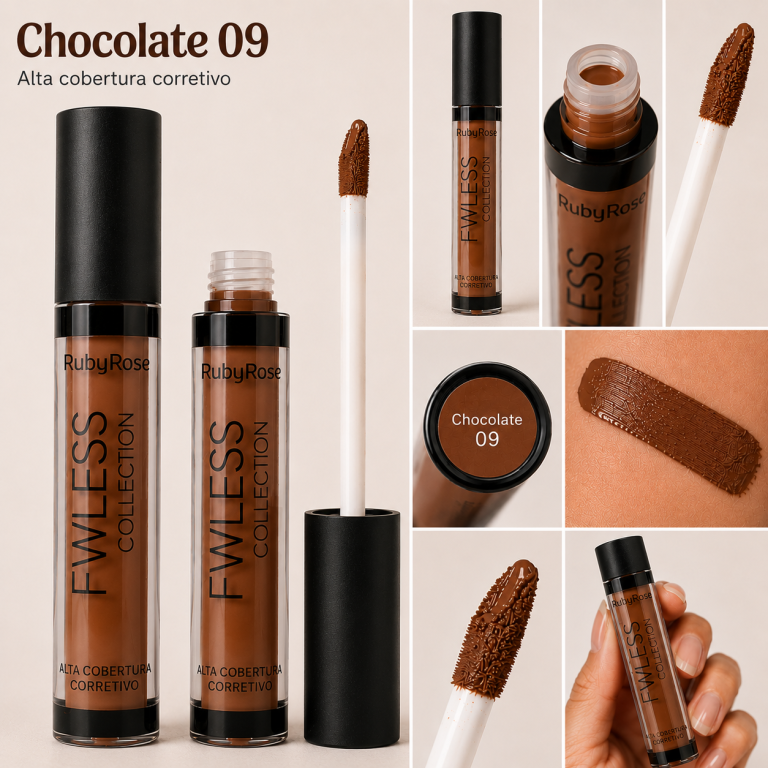CORRETIVO LÍQUIDO FLAWLESS COLLECTION CHOCOLATE 9 RUBY ROSE