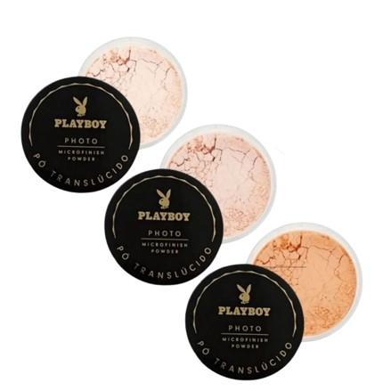 PÓ SOLTO TRANSLÚCIDO PLAYBOY BOX COM 18 UN