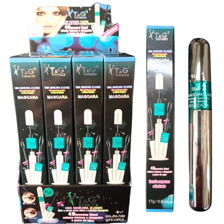 MÁSCARA DE CÍLIOS 2X1 17G TANGO BOX COM 12 UN