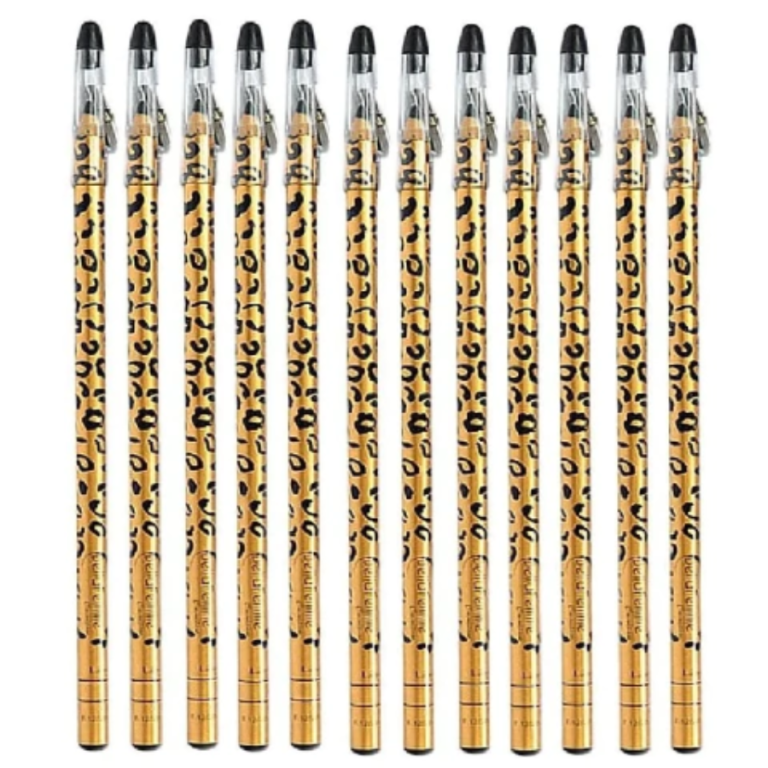 LÁPIS DE OLHO PRETO COM APONTADOR ONÇA BELLA FEMME BOX COM 12 UN