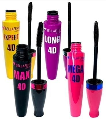 MÁSCARA DE CÍLIOS MIX 4D BELLA FEMME 15ML BOX COM 12 UN