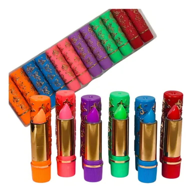 BATOM MÁGICO COLORIDO BELLA FEMME 3,4G BOX COM 12UN
