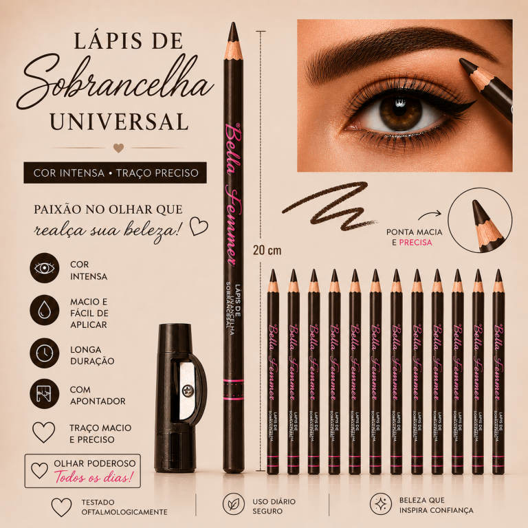 LÁPIS DE SOBRANCELHA UNIVERSAL BELLA FEMME