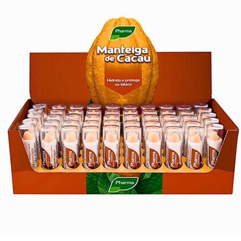 BATOM MANTEIGA DE CACAU PHARMA BOX COM 50 UN