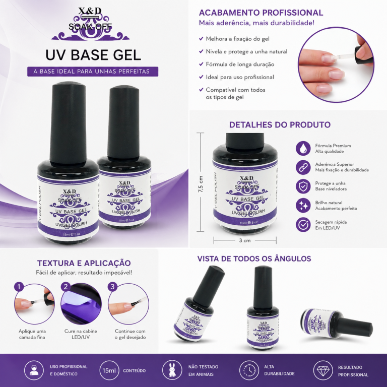 BASE EM GEL UV X&D 15ML
