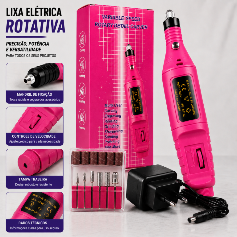 LIXA ELÉTRICA VARIABLE SPEED ROSA