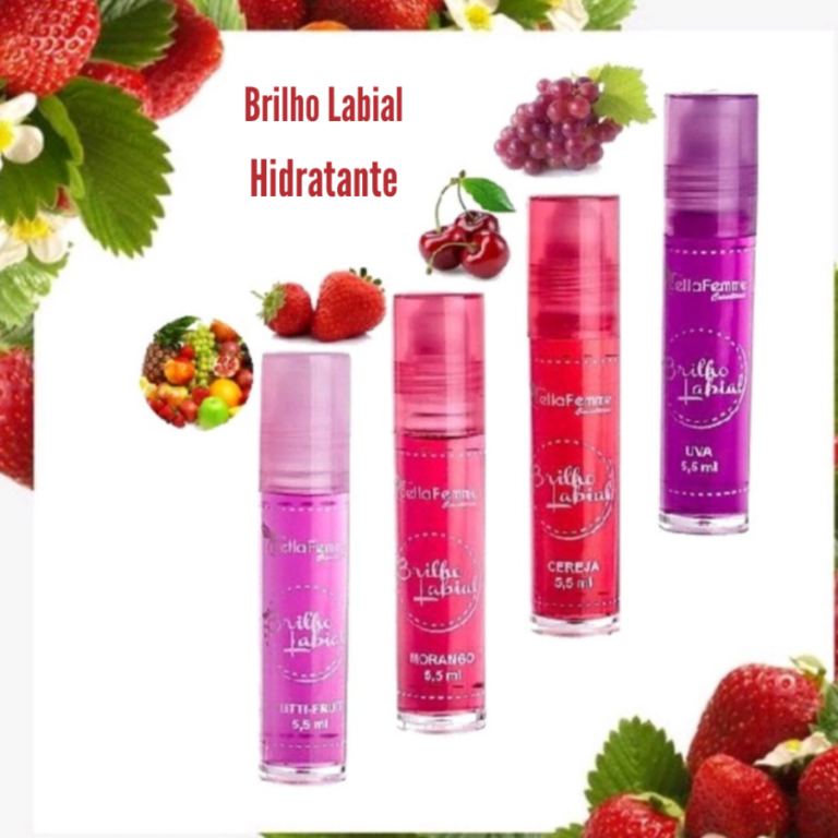 BRILHO LABIAL ROLLON FRUTAS BELLA FEMME BOX COM 36 UN