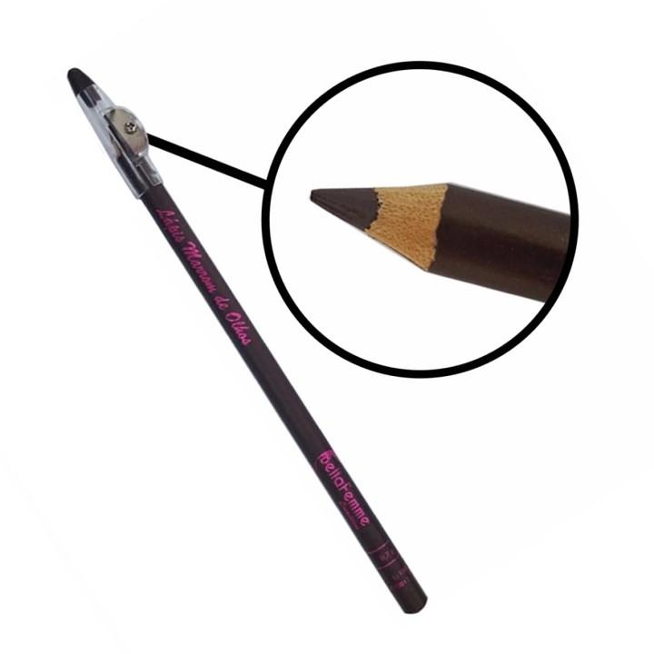 LÁPIS DE OLHO MARROM COM APONTADOR BELLA FEMME BOX COM 12 UN