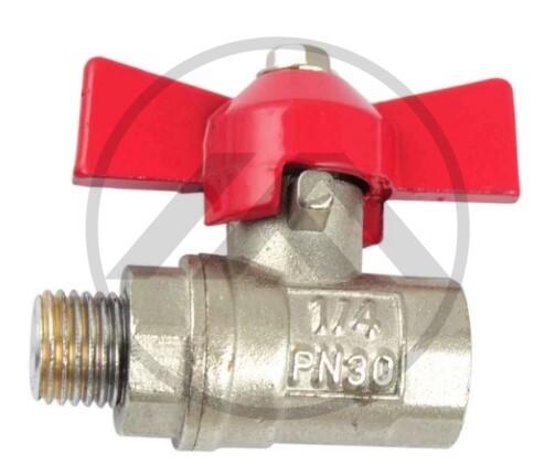 TORNEIRA ESFERICA 1/4'' (MACHO/FEMEA)