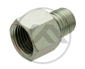 NIPLE 1/4'' NPT X M16 X 1,5 (MACHO/FEMEA) C/04PÇS