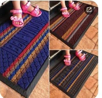 TAPETE PORTA BASE DE BORRACHA  38X58