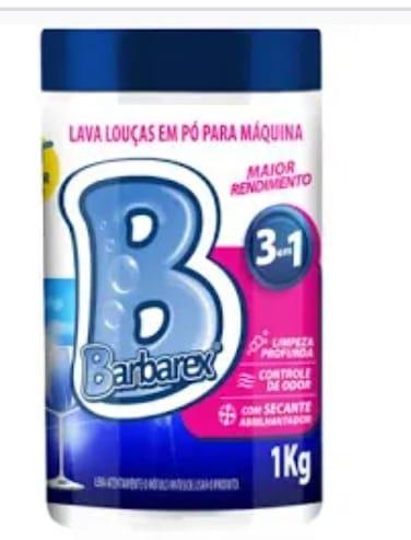 DETERG.EM PÓP P/ MAQ.LAVAR BARB. 1 KG