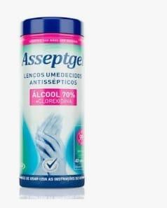 ASSEPTGEL  LENÇO UMEDECIDO ALCOOL 70 C/ 40 UNID/