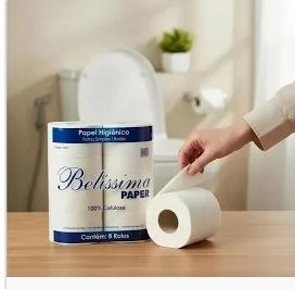 PAPEL HIG.ROLÃO F.S BELLISSIMA 09 CM X 180 M C/8 R HMP-0013