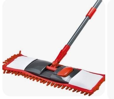 MOP FLAT CHENILE TAMANHO ÚNICO  VERMELHO/CINZA