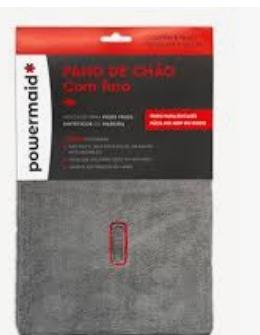PANO DE CHAO C/ FURO 60X50 CINZA