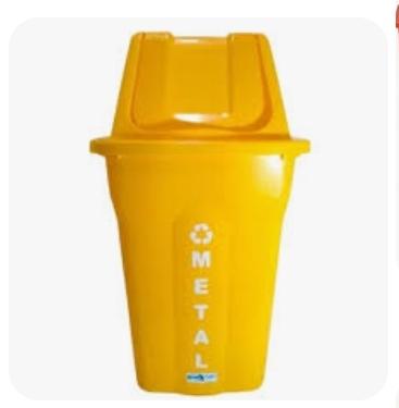 LIXEIRA BASC.COLETA SELETIVA METAL 60 L
