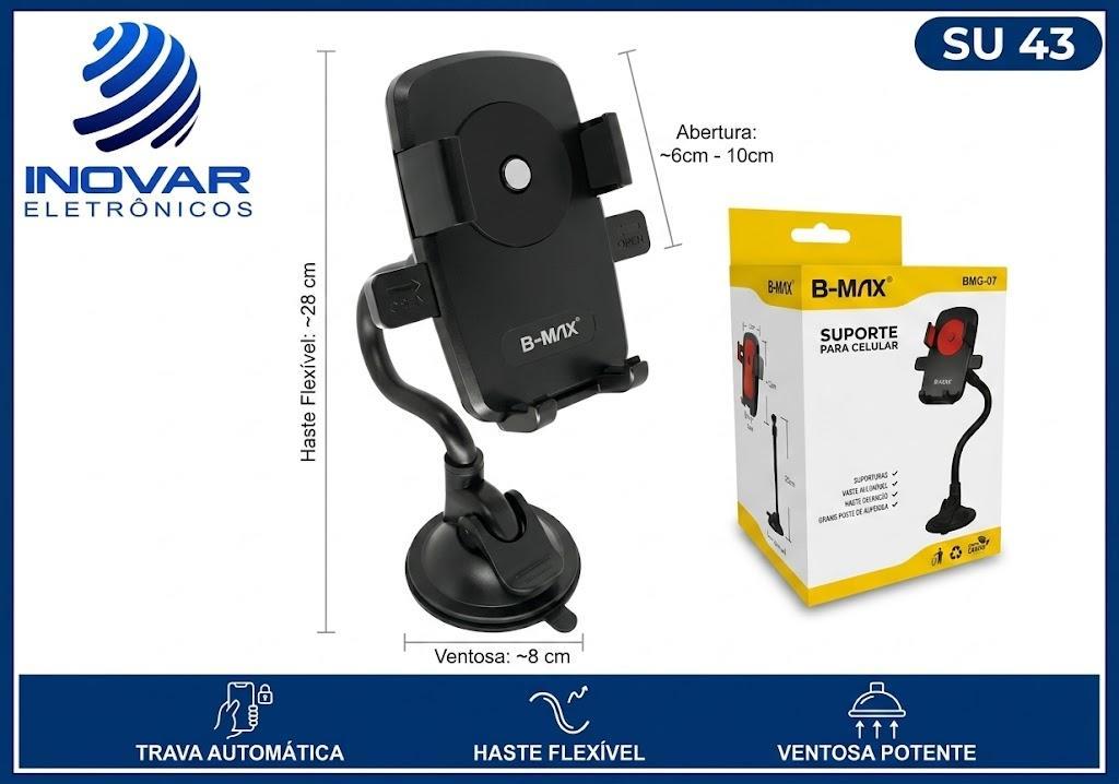 SU 43 SUPORTE CELULAR 360º ARTICULADO REFORÇADO HASTE GROSSA LE-023 BMG-07 C0006