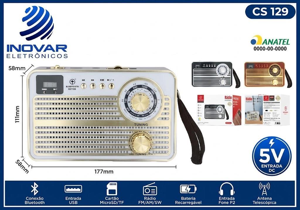 CS 129 RADIO RETRO FM/AM/SW/TF/AUX/BLUETOOTH A-1705T/1706 8705 8706