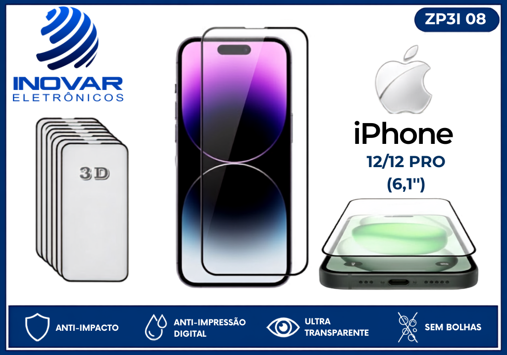 ZP3I 08 PELICULA 3D IPHONE 12/12 PRO (6,1'')