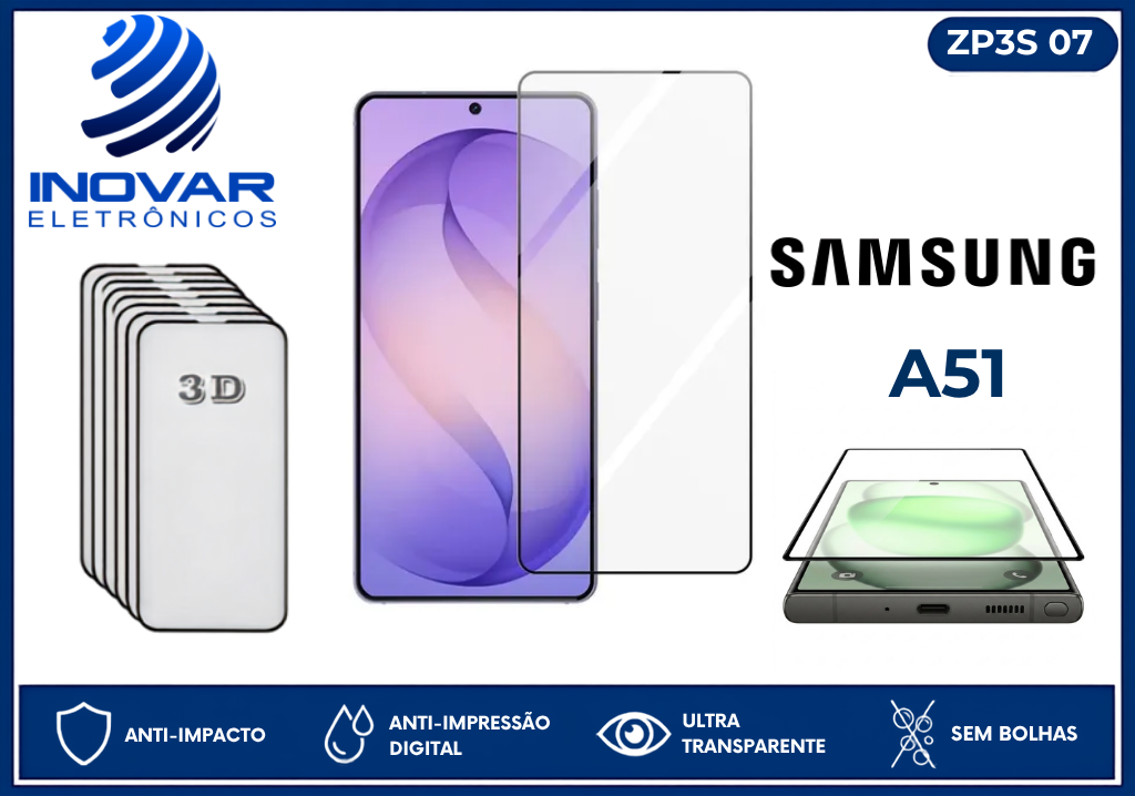 ZP3S 07 PELICULA 3D  SAMSUNG A51