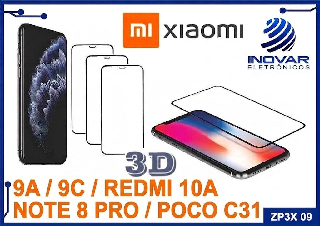 ZP3X 09 PELICULA 3D XIAOMI REDMI 9A / 9C / REDMI 10A / NOTE 8 PRO / POCO C31
