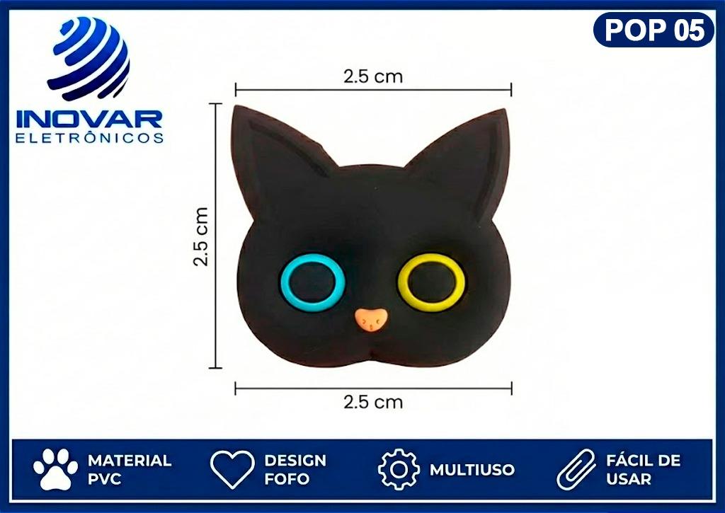 POP 05 POP SOCKET GATO PRETO