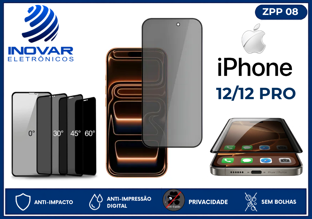 ZPP 08 PELICULA 3D PRIVACIDADE IPHONE 12/12 PRO