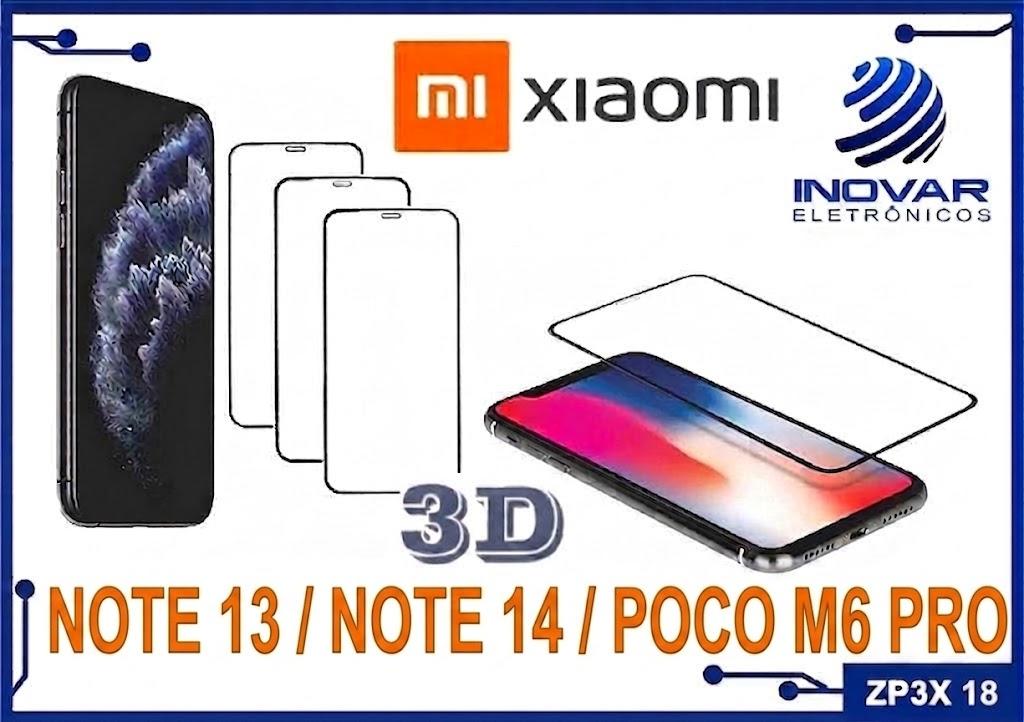 ZP3X 18 PELICULA 3D  REDMI NOTE 13 / NOTE 14  / POCO M6 PRO