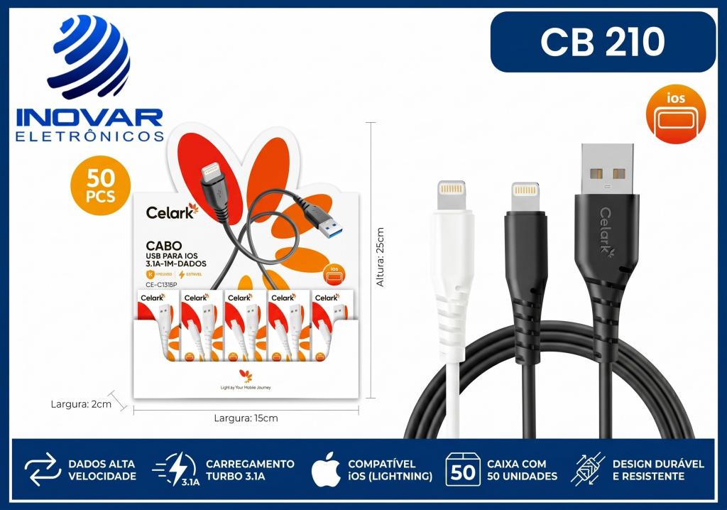CB 210 CAIXA EXPOSITORA COM 50 CABOS IPHONE LE-849P