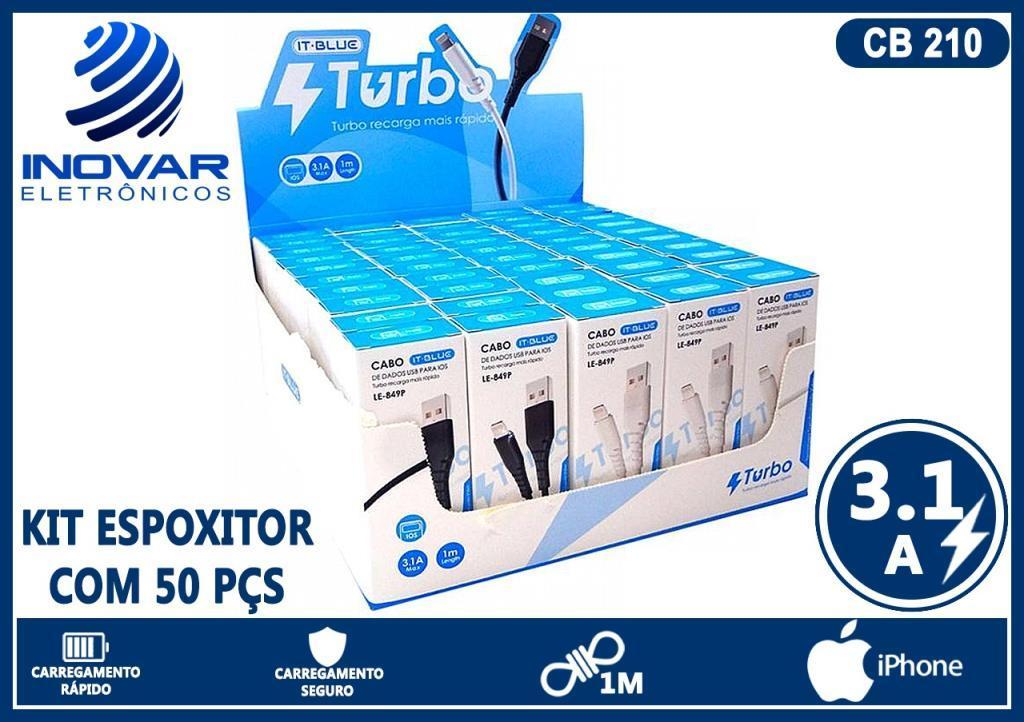 CB 210 CAIXA EXPOSITORA COM 50 CABOS IPHONE LE-849P