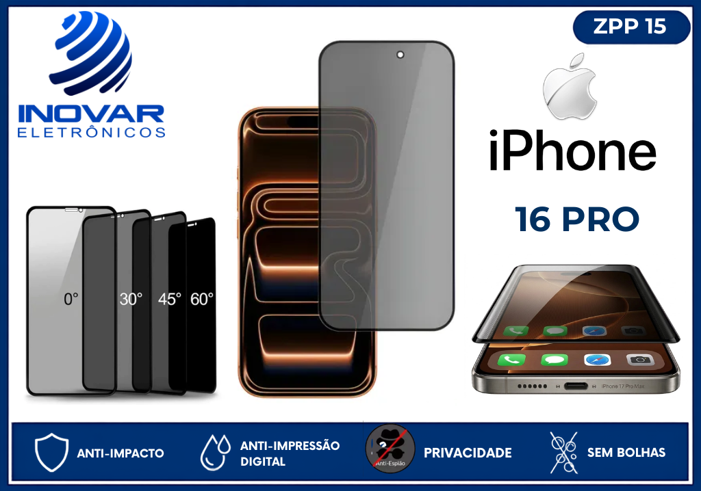 ZPP 15 PELICULA 3D PRIVACIDADE IPHONE 16 PRO