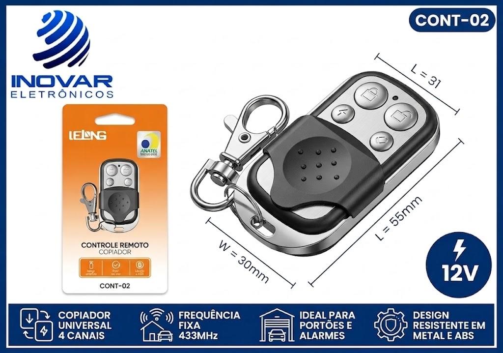CONT 02 CONTROLE REMOTO COPIADOR 433MHZ ka-1168 LE-7001