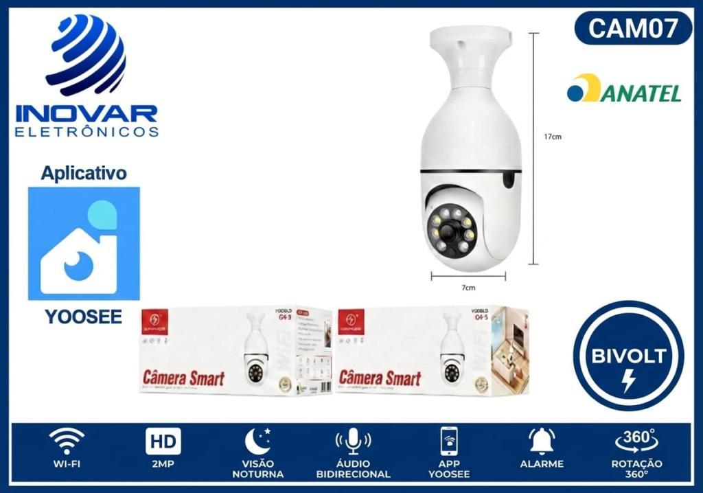CAM 07 CAMERA LAMPADA 360 GRAUS SOQUETE E27 H 265 MD-20158 g4-5 YOOSEE