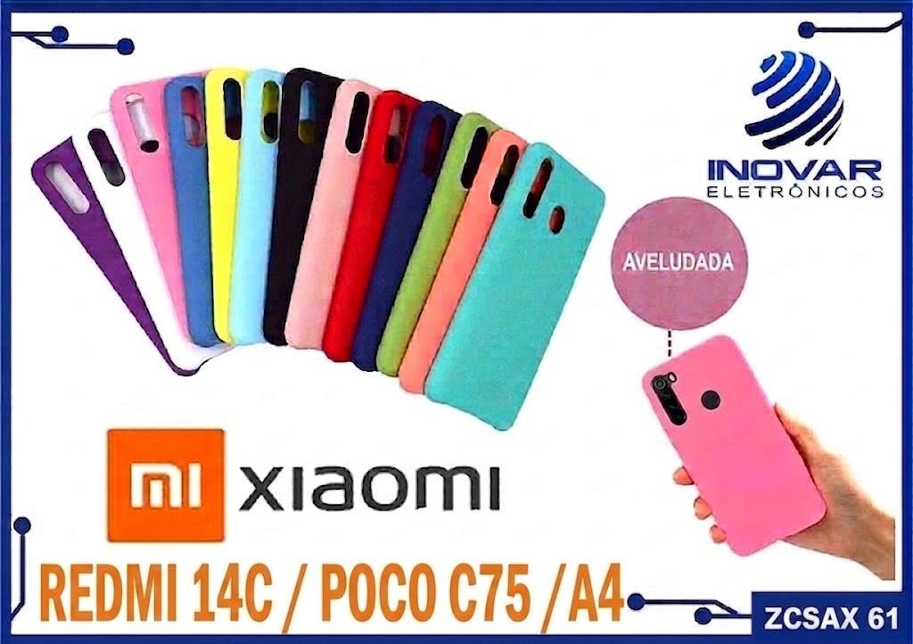 ZCSAX 61 CAPA SILICONE AVELUDADA (sem blister) XIAOMI REDMI 14C / POCO C75/ A4