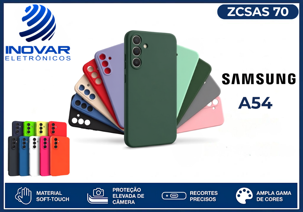 ZCSAS 70 CAPA SILICONE AVELUDADA (sem blister) SAMSUNG A54