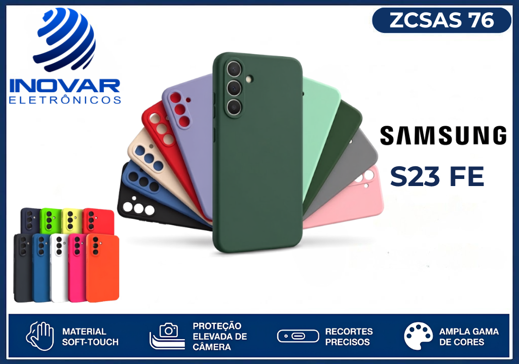 ZCSAS 76 CAPA SILICONE AVELUDADA (sem blister) SAMSUNG S23 FE