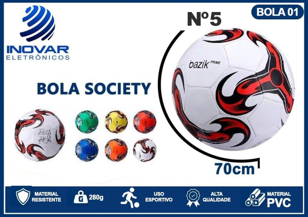 BOLA 01 BOLA SOCIETY CIRCUNFERENCIA 70 CM Nº5 PVC 280 GRAMAS BFC6611