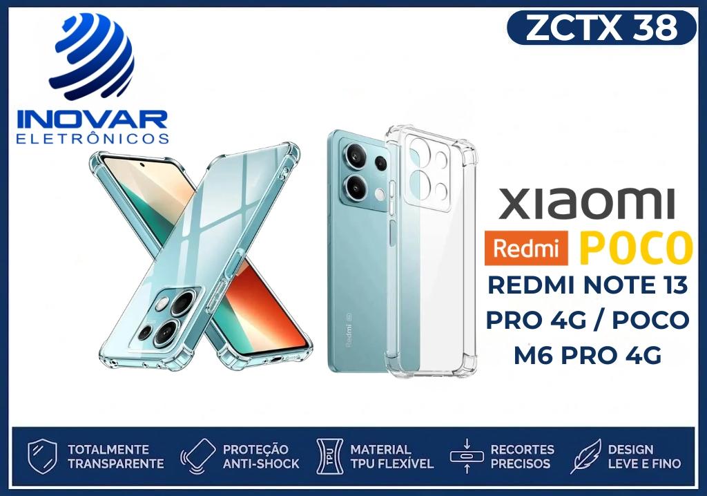 ZCTX 38 CAPA TPU ANTI IMPACTO XIAOMI REDMI NOTE 13 PRO 4G / POCO M6 PRO 4G