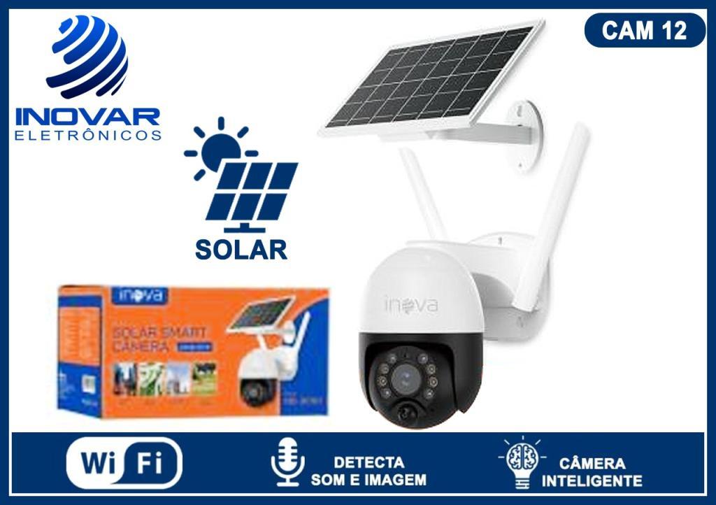 CAM 12 CAMERA WIFI 360 GRAUS COM PAINEL SOLAR MD-30161 KA-S078