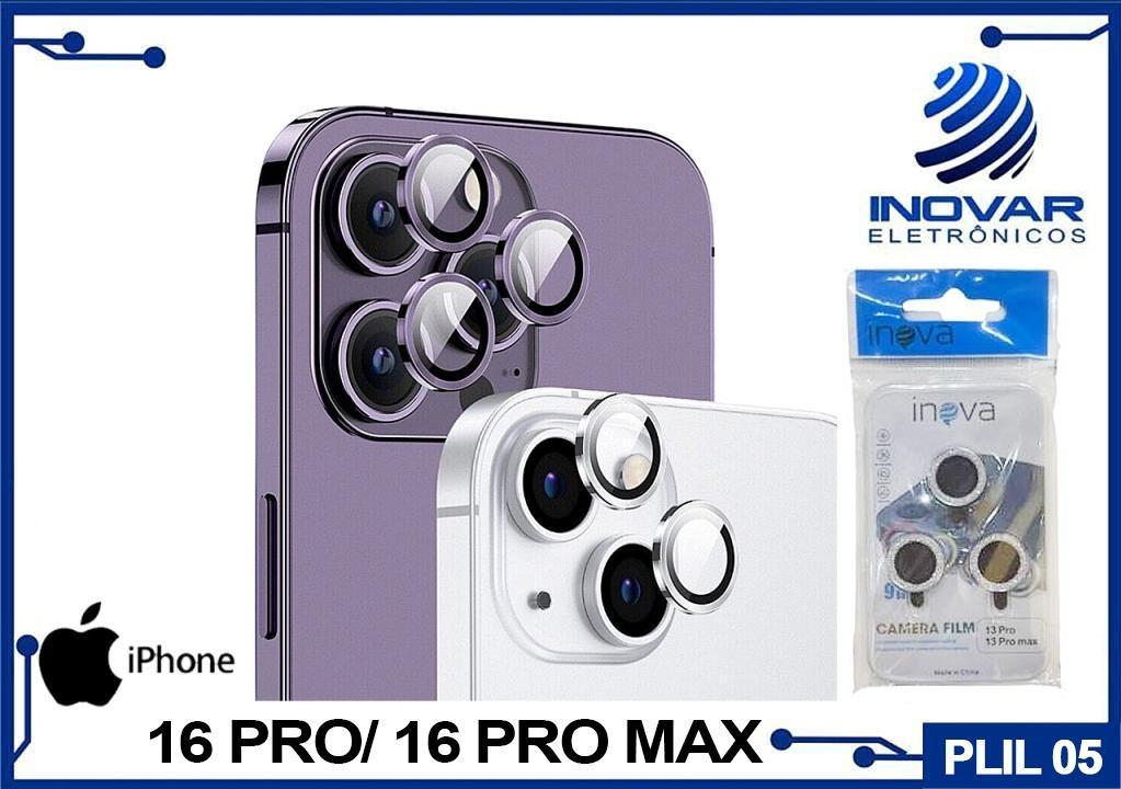 PLIL 05 PROTETOR EM METAL DE LENTE CAMERA LISA IPHONE 16 PRO/ 16 PRO MAX