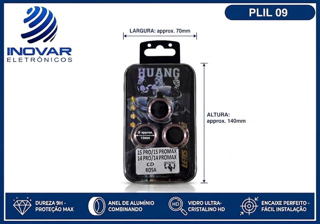 PLIL 07 PROTETOR EM METAL DE LENTE CAMERA LISA IPHONE 14 PRO / 14 PROMAX /15 PRO / 15 PROMAX /16 PRO / 16 PROMAX