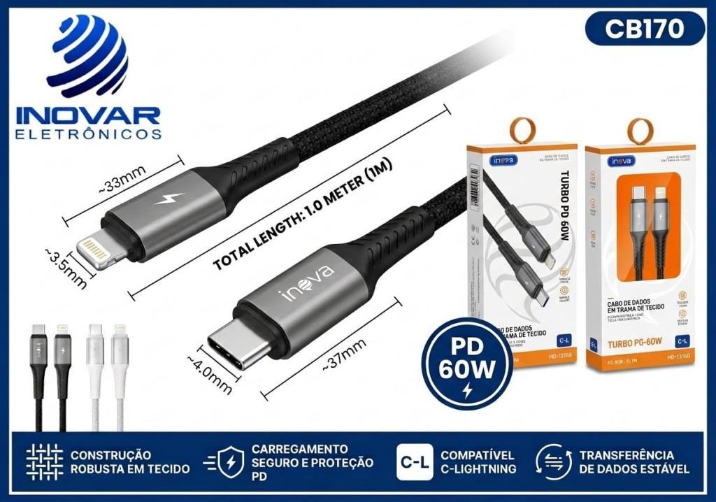 CB 170 CABO 27W TIPO C  / LIGHTNING (iphone) 1 METRO CBO 12447 20022 MD-13168