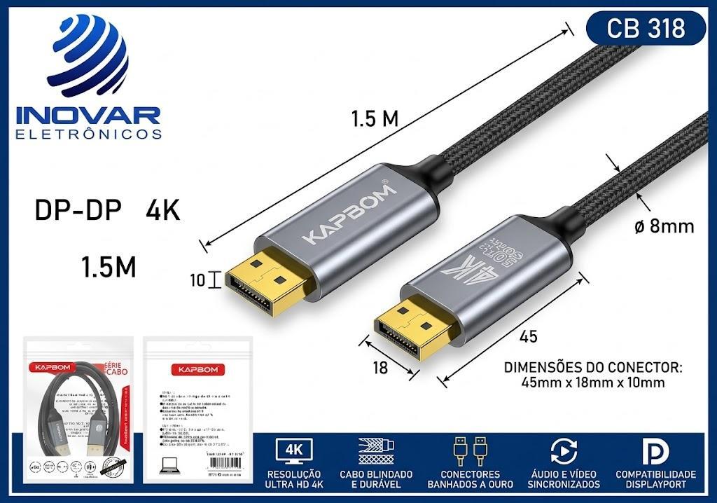 CB 318 CABO DISPLAYPORT / DISPLAYPORT 1,5 M LE-6629 KA-DPP-1.5M