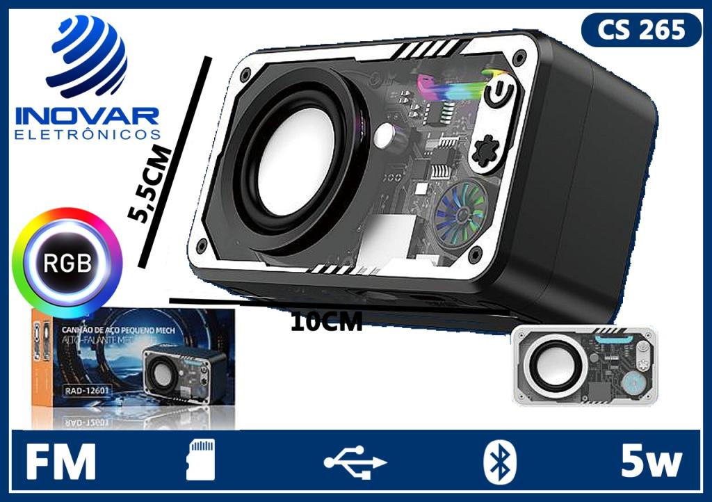 CS 265 CAIXA DE SOM MINI CANHAO RAD 12601 | inovar